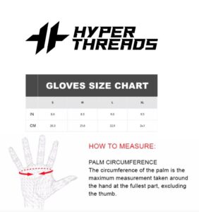 HyperThreads Gloves Sizing Chart